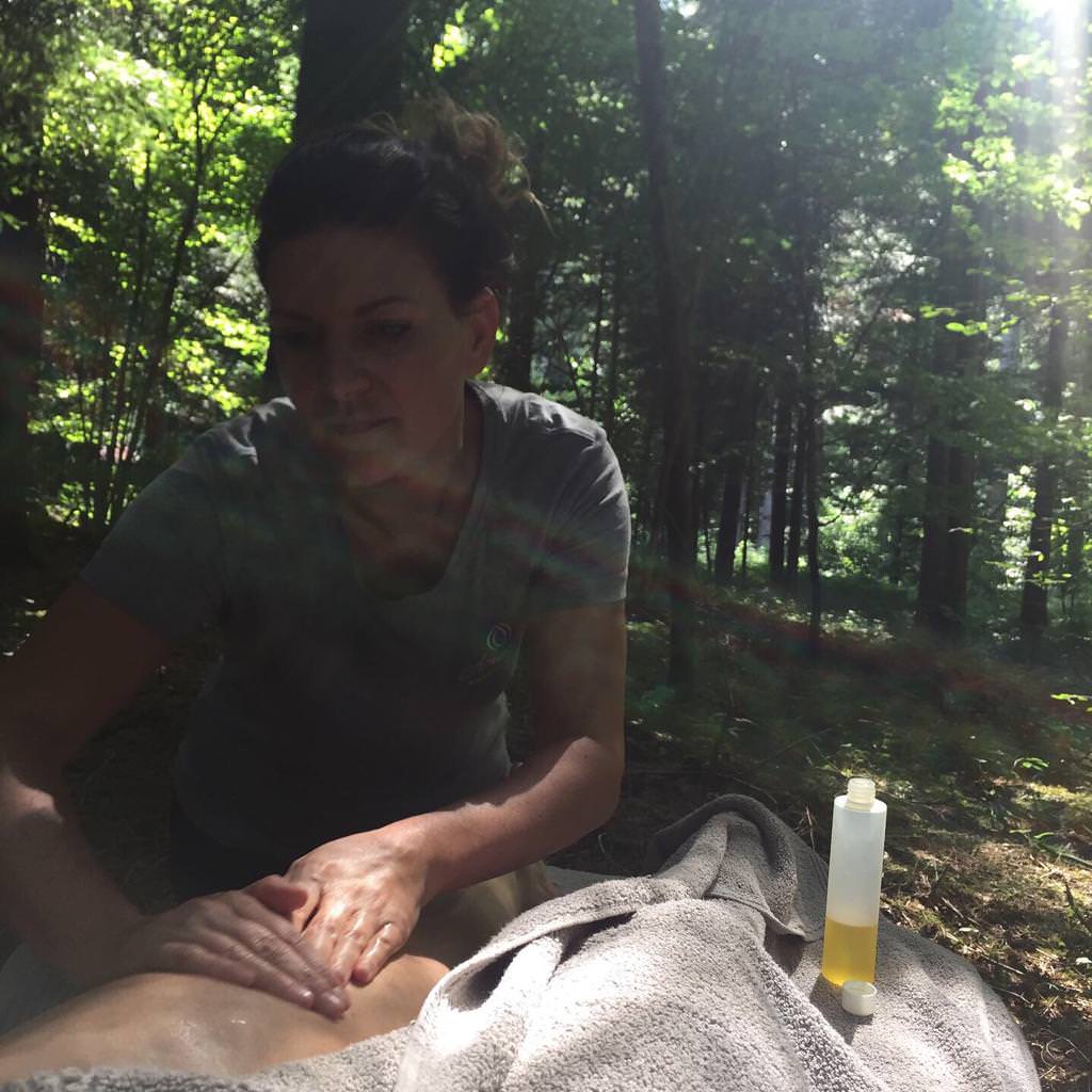 Massage en forêt